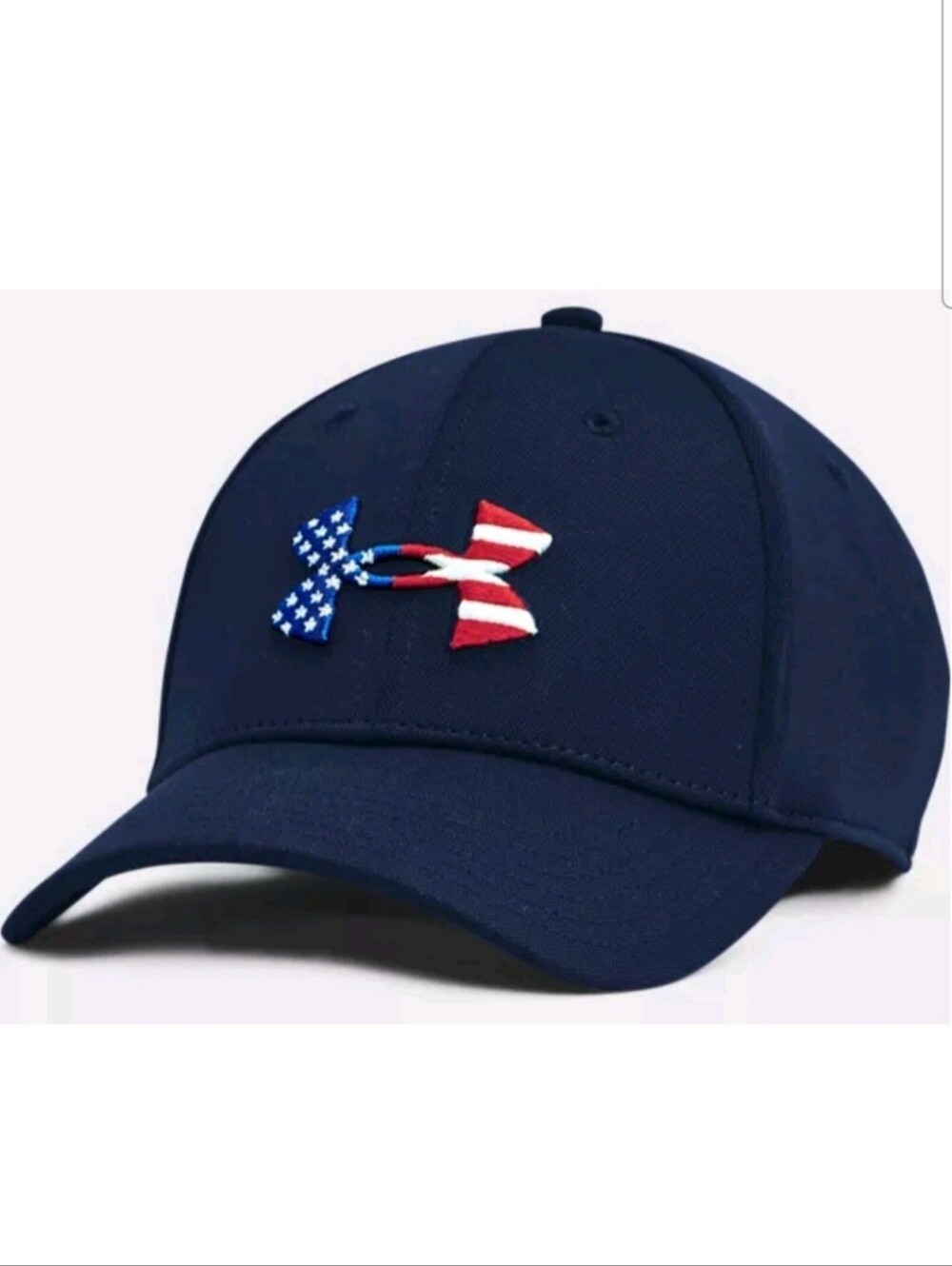 Under Armour Mens UA Freedom Blitzing Hat Navy Stars And Stripes Logo Size S/M